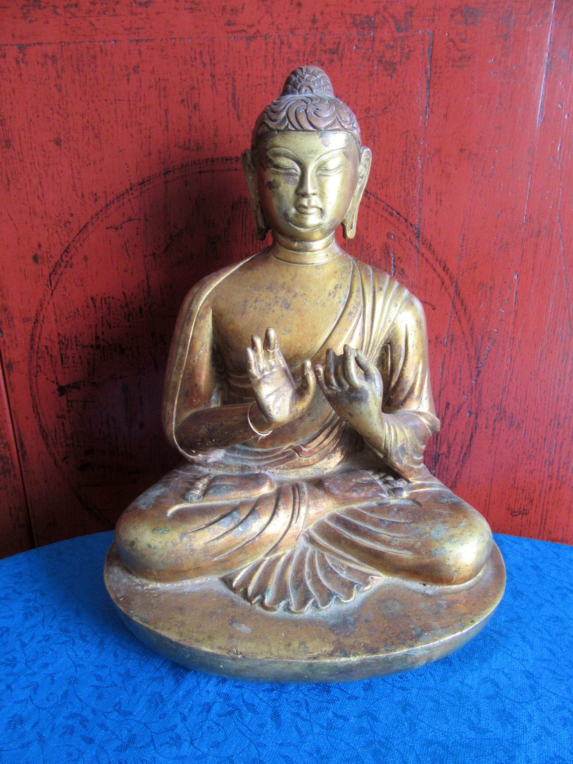 Antique sino tibetan Vairocana Buddha Statue