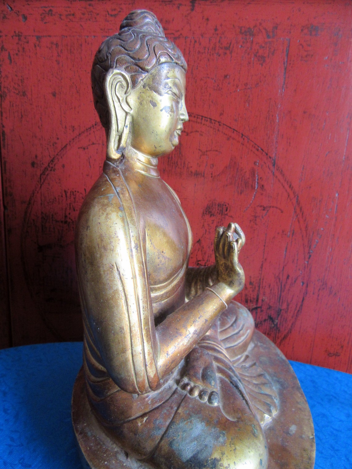 Antique sino tibetan Vairocana Buddha Statue