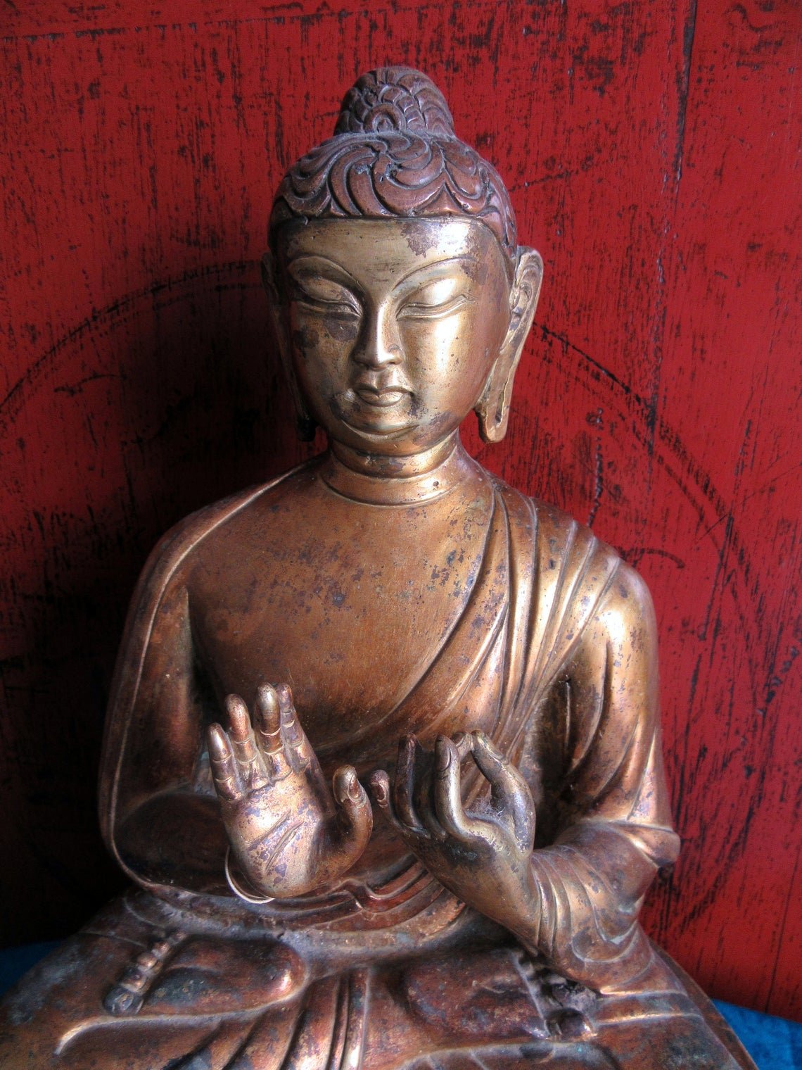 Antique sino tibetan Vairocana Buddha Statue