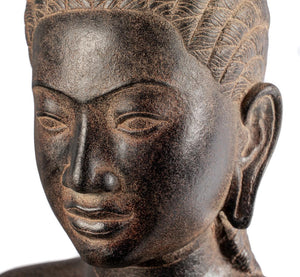 Yeay Mao Statue - Antique Khmer Style Bronze Yeay Mao or Grandma Mao Statue - 84cm/34"