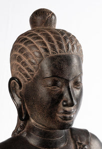 Yeay Mao Statue - Antique Khmer Style Bronze Yeay Mao or Grandma Mao Statue - 84cm/34"