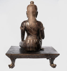 Yeay Mao Statue - Antique Khmer Style Bronze Yeay Mao or Grandma Mao Statue - 84cm/34"