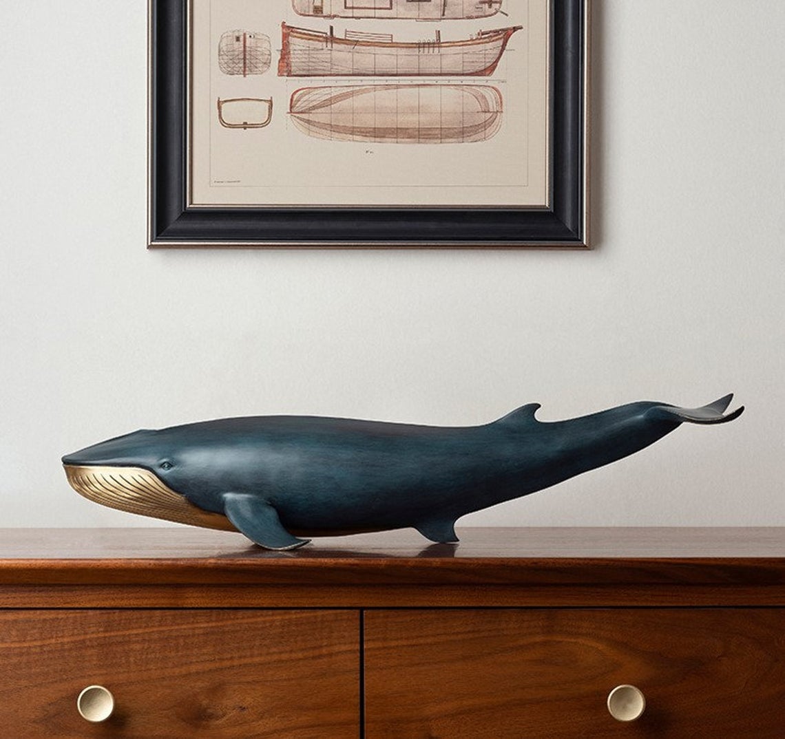 Whale - brass crafts brass ornament handmade home and office decoration