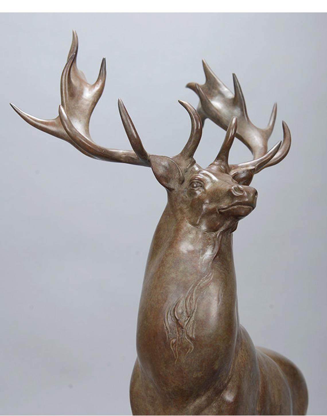 Elk - Bronze ornament handmade home and office decoration deer