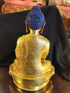 Large Hand Made Master piece Tibetan Masterpiece Shakyamuni Buddha Statue 18 inch full Gold plated Meditaion Dharma Karma Buddhism Karmapa 1