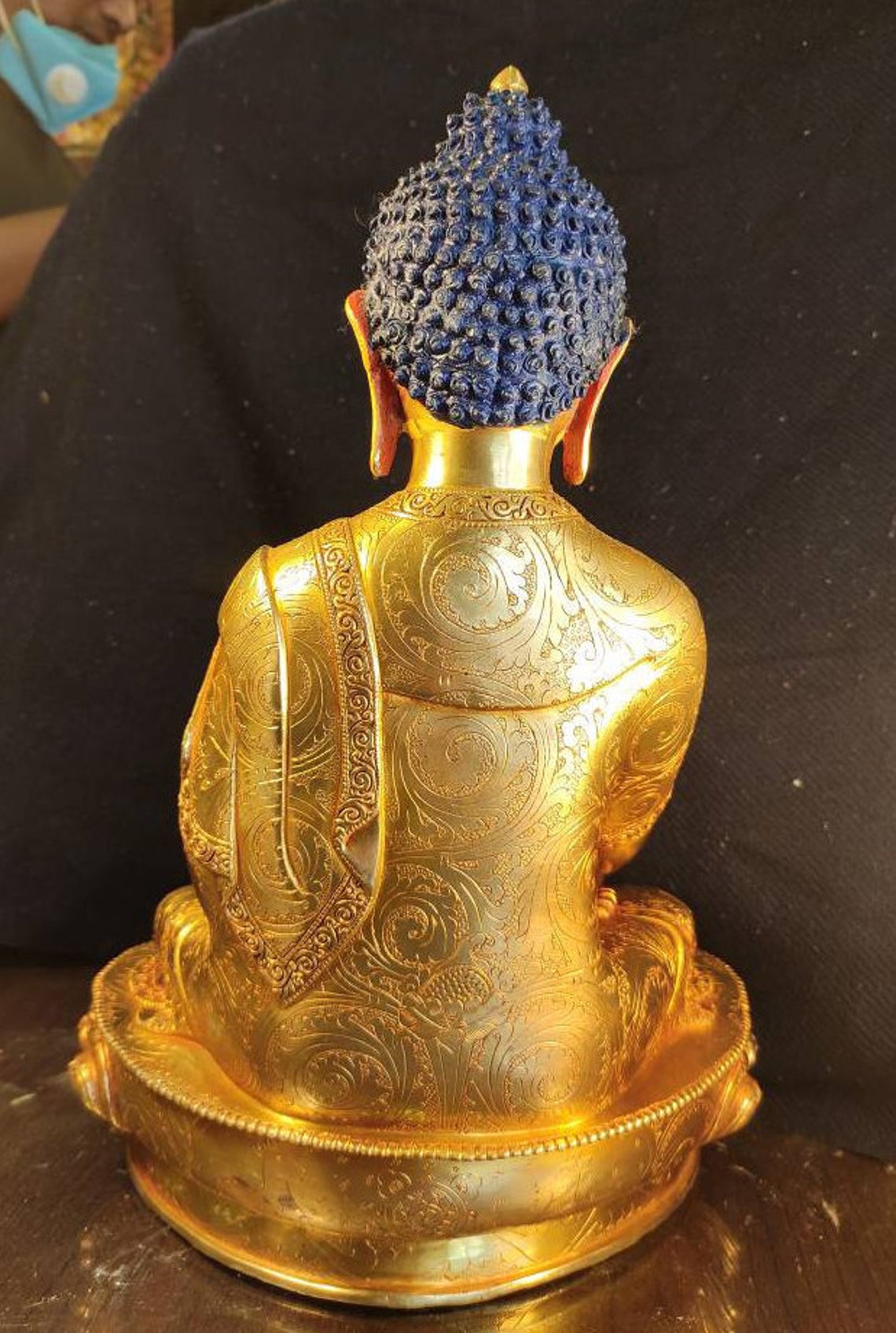 HandMade Masterpiece Tibetan Master piece Shakyamuni Buddha Statue 12 inch full 24k Gold plated Meditaion Dharma Karma Buddhism Karmapa