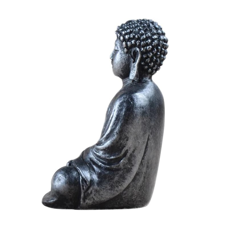 Mini Harmony Innovative Exquisite Buddha Statue Resin Valuable Sculpture Meditating Antique Style Home Decor