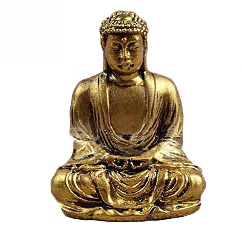 Mini Harmony Innovative Exquisite Buddha Statue Resin Valuable Sculpture Meditating Antique Style Home Decor