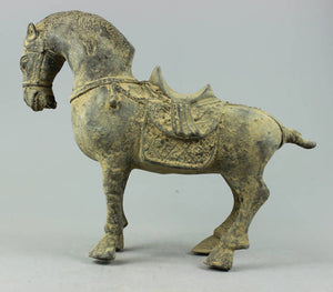 Collectible Decorated Old Handwork Bronze sculpture Horse statue Healing Medicine Decoration 100% Brass Bronze 20cm