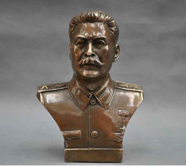 Copper Statue Collection Russian Leader Joseph Stalin Bust Bronze Statue Exquisite Small Statues