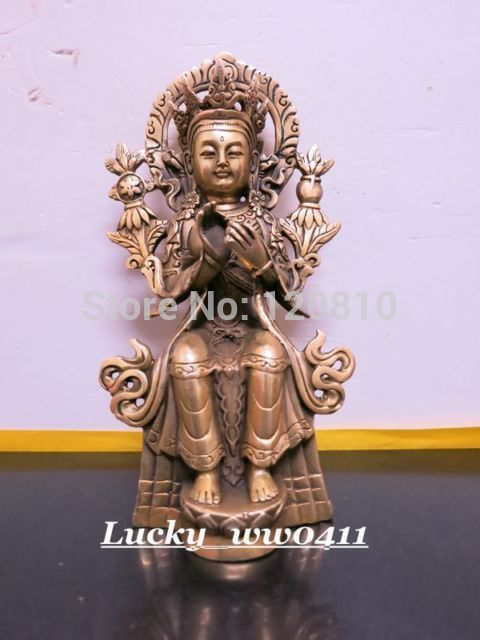 Tibet Buddhism Maitreya Bronze buddha Statue