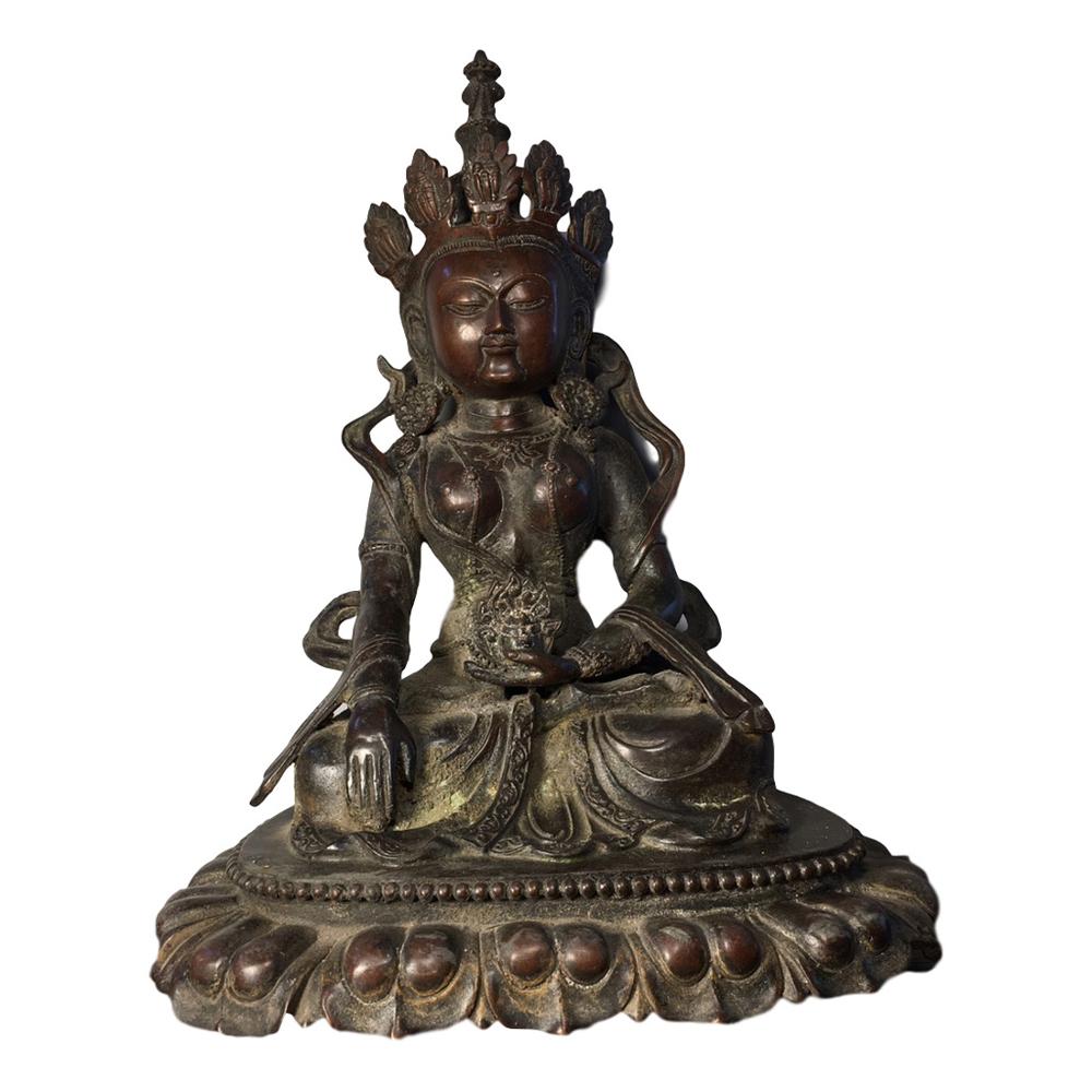 Pure Copper Buddha Statue Imitation antique bronze masterpiece collection of solitary Chinese traditional style jewelry