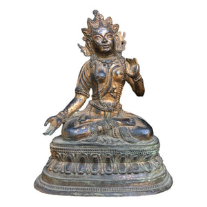 Pure Copper Buddha Statue Bodhisattva Height 25Cm Imitation antique bronze masterpiece collection of solitary Chinese