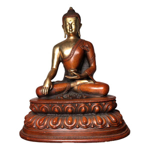 Bronze Buddha Statue Height 24Cm Imitation antique bronze masterpiece collection of solitary Chinese traditional