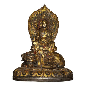 Collection Of Pure Copper Gilt And Gold Shining Cinnabar Buddha Statue Imitation antique bronze masterpiece