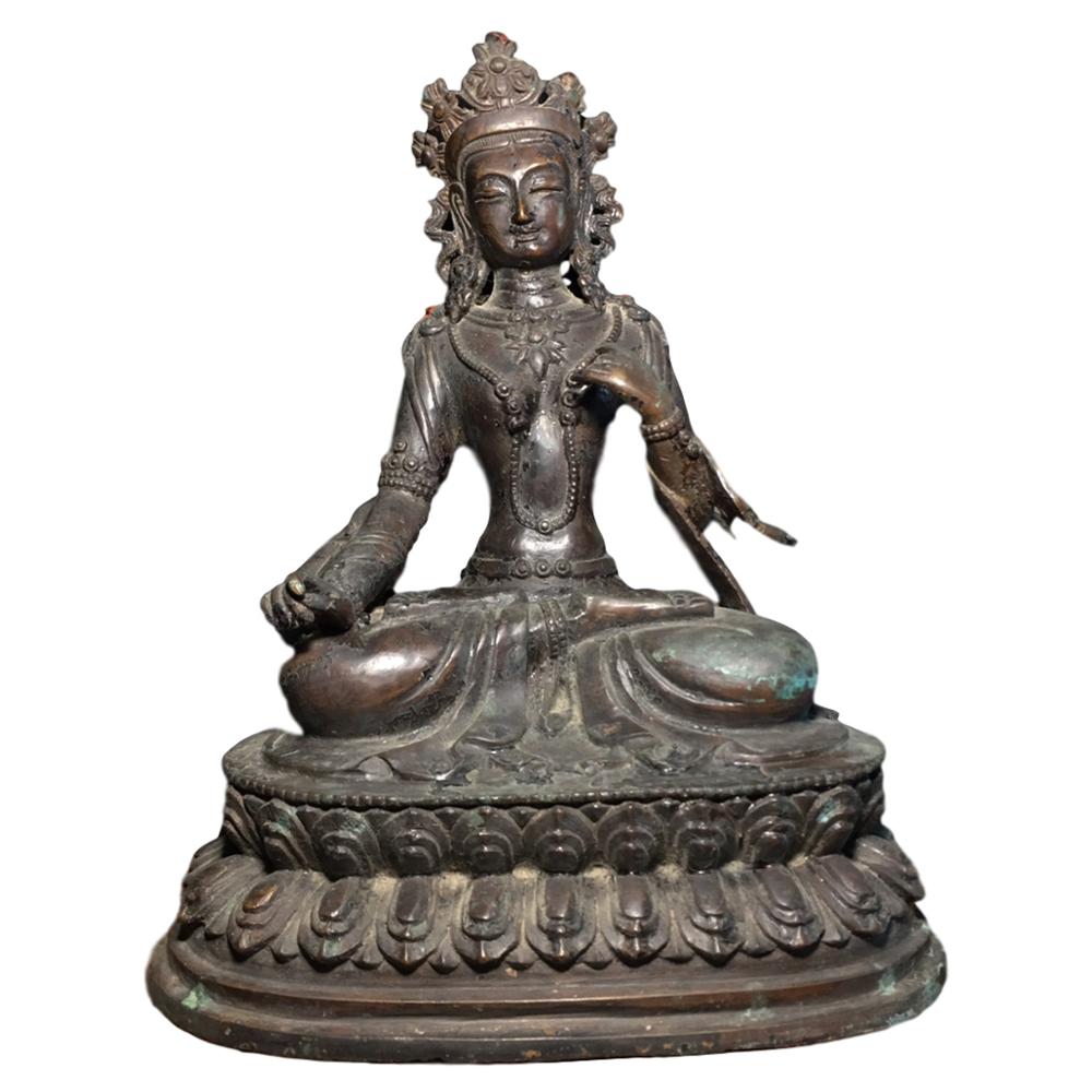 Pure Copper Buddha Statue Imitation antique bronze masterpiece collection of solitary Chinese traditional style jewelry