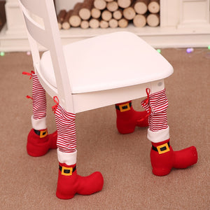 Christmas Decor For Home Funny DIY Christmas Chair Foot Cover Christmas Decoration Non-slip Tables Foot Covers Chairs Foot Cover