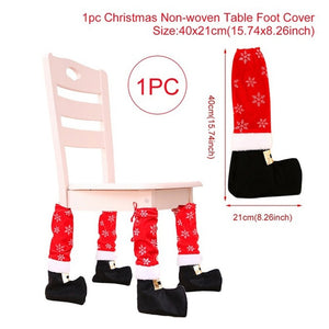 Christmas Decor For Home Funny DIY Christmas Chair Foot Cover Christmas Decoration Non-slip Tables Foot Covers Chairs Foot Cover