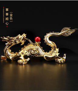 2020 HOME OFFICE Company SHOP CAR TOP Efficacious Money Drawing thriving business Diamonds Royal Dragon FENG SHUI brass statue