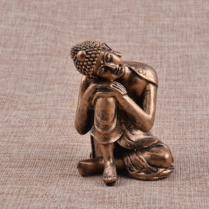 The Hue Resin Meditation Buddha Statue Sculptures Religious Resting Figurines