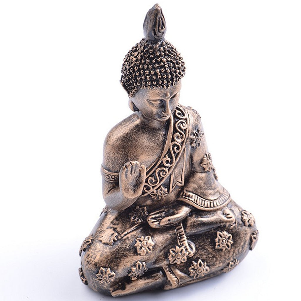 Handcarved Buddha Statue Meditation Deity Figure Ornament Collection Gift